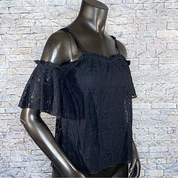 Love Fire Lacy Tunic Style Blouse NWT Size XS Adjustable - Picture 3 of 9